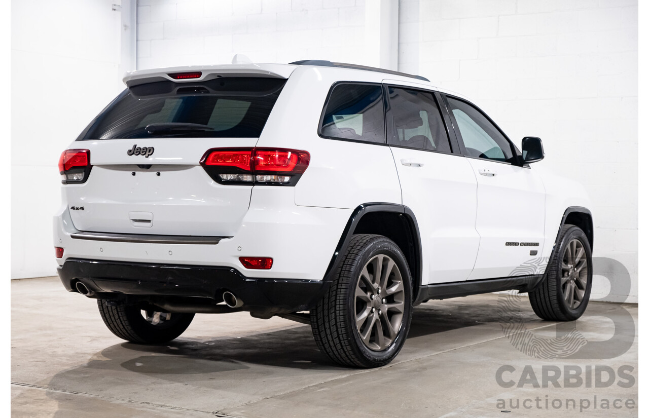 07/2016 Jeep Grand Cherokee 75th Anniversary (4x4) 4x4 WK MY16 4D Wagon Bright White 3.6L