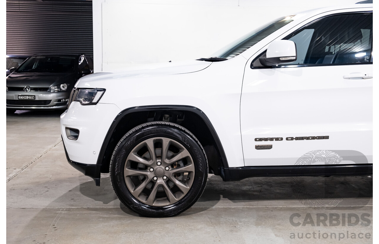07/2016 Jeep Grand Cherokee 75th Anniversary (4x4) 4x4 WK MY16 4D Wagon Bright White 3.6L