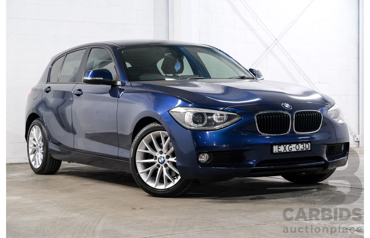 10/2012 BMW 118i F20 5d Hatchback Tiefsee Blue Metallic Turbo 1.6L