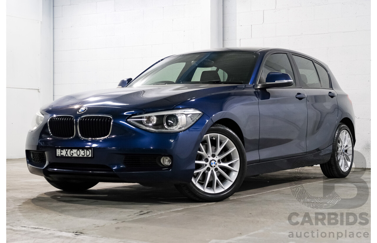 10/2012 BMW 118i F20 5d Hatchback Tiefsee Blue Metallic Turbo 1.6L