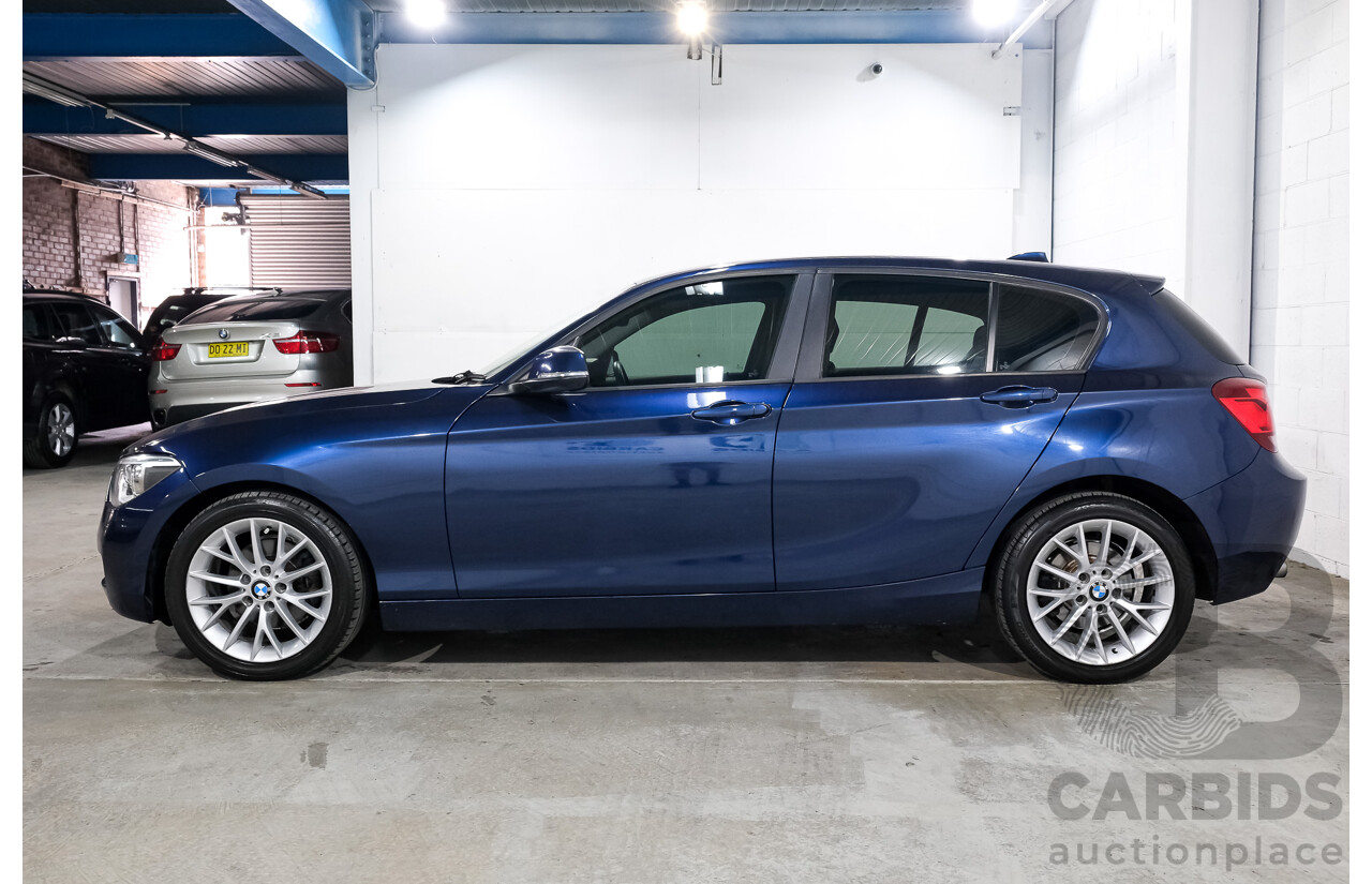 10/2012 BMW 118i F20 5d Hatchback Tiefsee Blue Metallic Turbo 1.6L