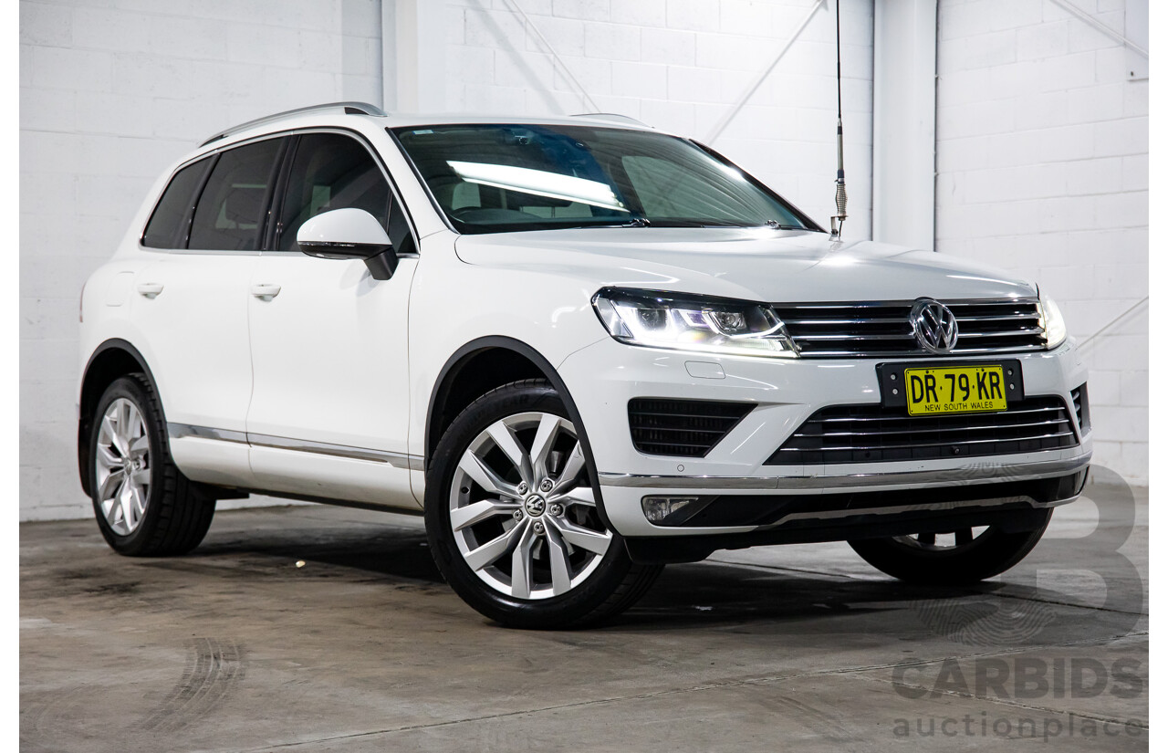 11/2016 Volkswagen Touareg V6 TDI AWD 7P MY17 4D Wagon Pure White Turbo Diesel V6 3.0L