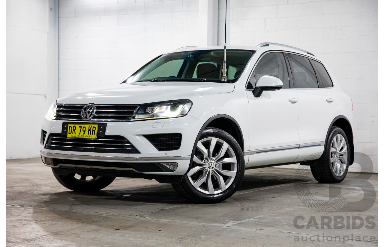 11/2016 Volkswagen Touareg V6 TDI AWD 7P MY17 4D Wagon Pure White Turbo Diesel V6 3.0L