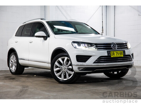 11/2016 Volkswagen Touareg V6 TDI AWD 7P MY17 4D Wagon Pure White Turbo Diesel V6 3.0L