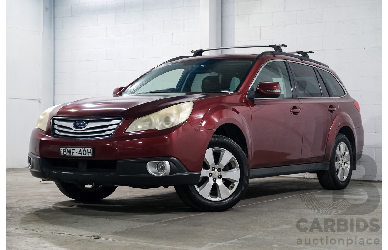12/2009 Subaru Outback 2.5i Premium MY10 4d Wagon Red 2.5L