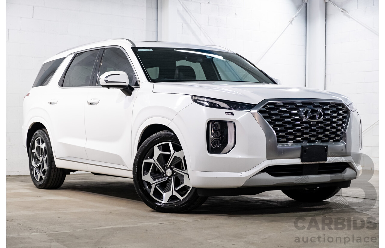 08/2021 Hyundai Palisade Highlander (AWD) LX2.V2 MY22 4d Wagon Hyper White Turbo Diesel 2.2L