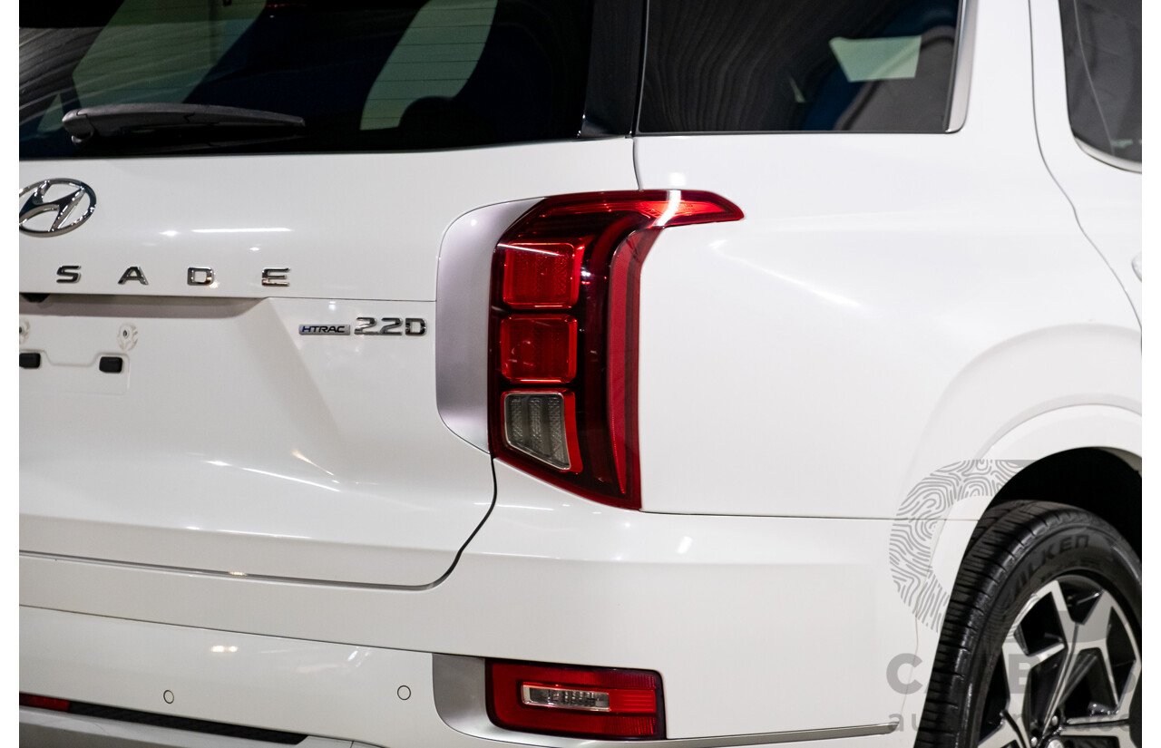 08/2021 Hyundai Palisade Highlander (AWD) LX2.V2 MY22 4d Wagon Hyper White Turbo Diesel 2.2L