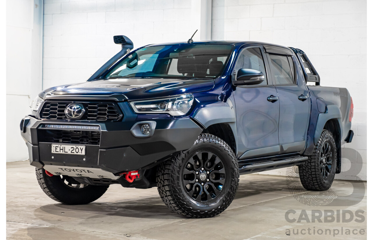 09/2020 Toyota Hilux RUGGED X (4x4) GUN126R Facelift 4d Double Cab P/Up Nebula Blue Turbo Diesel 2.8L