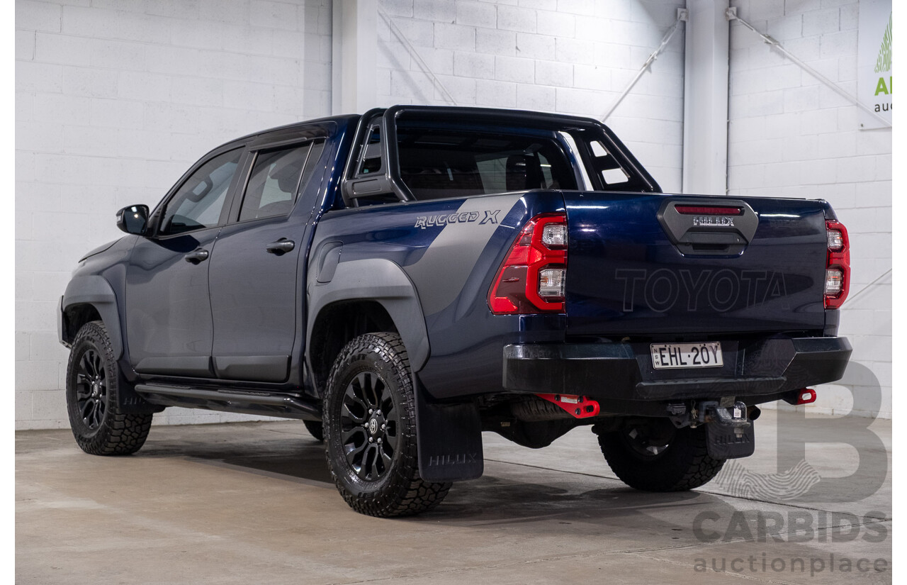 09/2020 Toyota Hilux RUGGED X (4x4) GUN126R Facelift 4d Double Cab P/Up Nebula Blue Turbo Diesel 2.8L