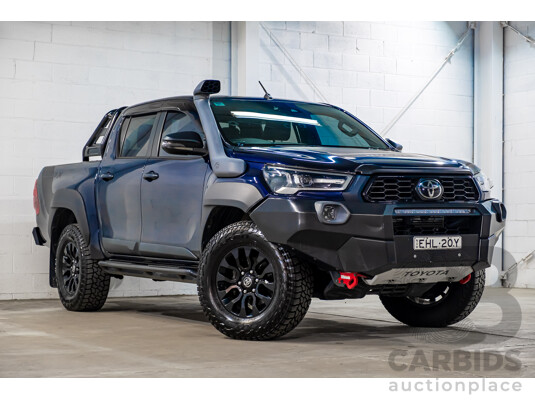 09/2020 Toyota Hilux RUGGED X (4x4) GUN126R Facelift 4d Double Cab P/Up Nebula Blue Turbo Diesel 2.8L