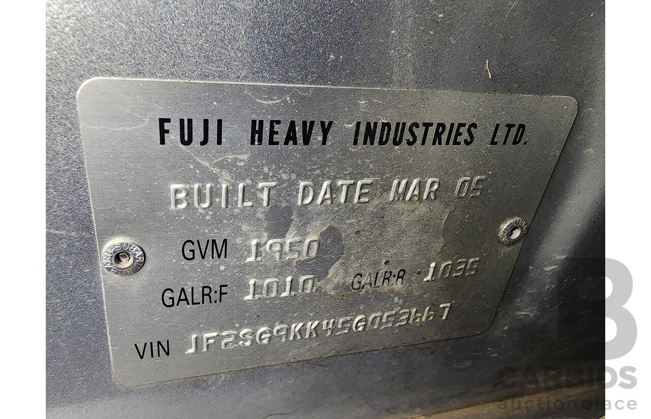 4/2005 Subaru Forester XS MY05 4d Wagon Silver 2.5L