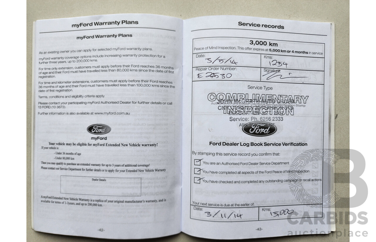 12/2013 Ford Fiesta Sport WZ 5d Hatchback Blue 1.0L