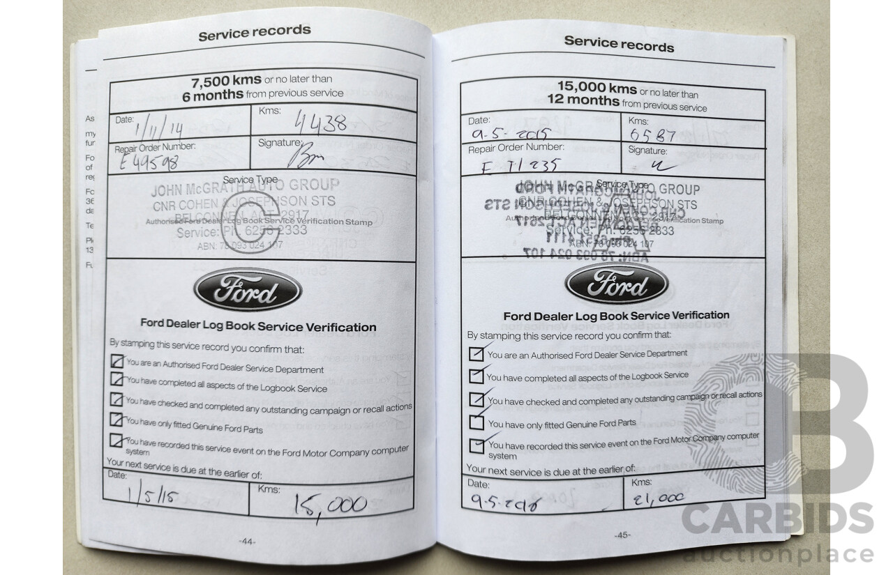 12/2013 Ford Fiesta Sport WZ 5d Hatchback Blue 1.0L