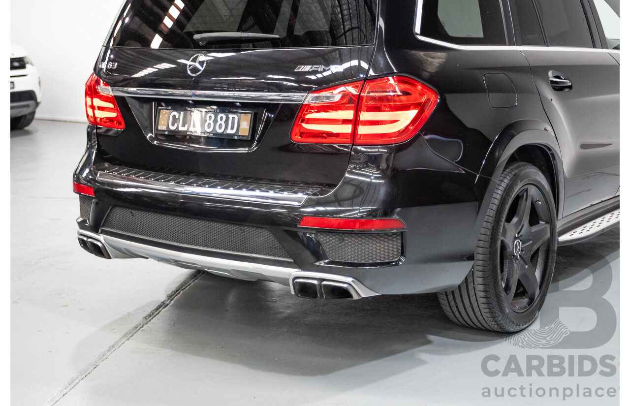 7/2013 Mercedes-Benz GL63 AMG X166 4d Wagon Obsidian Black Metallic Twin Turbo V8 5.5L