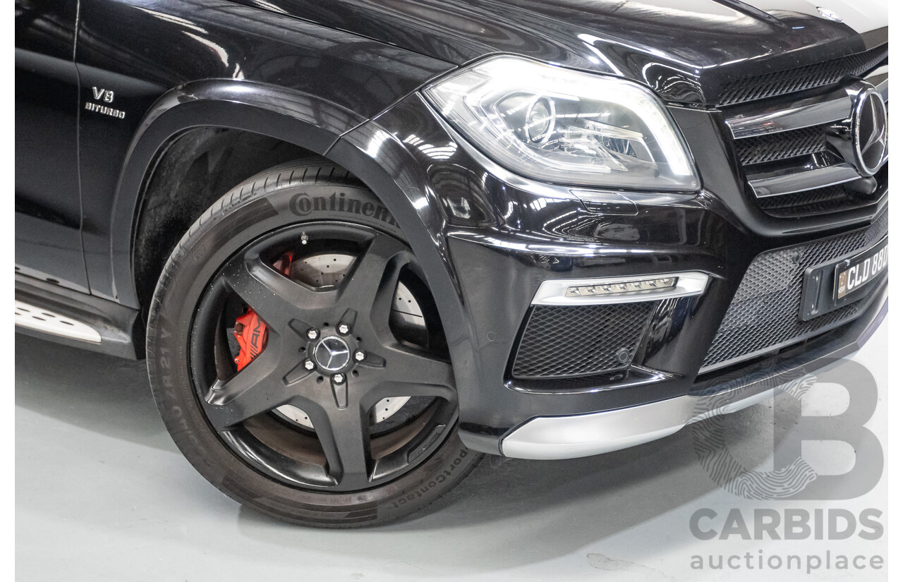 7/2013 Mercedes-Benz GL63 AMG X166 4d Wagon Obsidian Black Metallic Twin Turbo V8 5.5L
