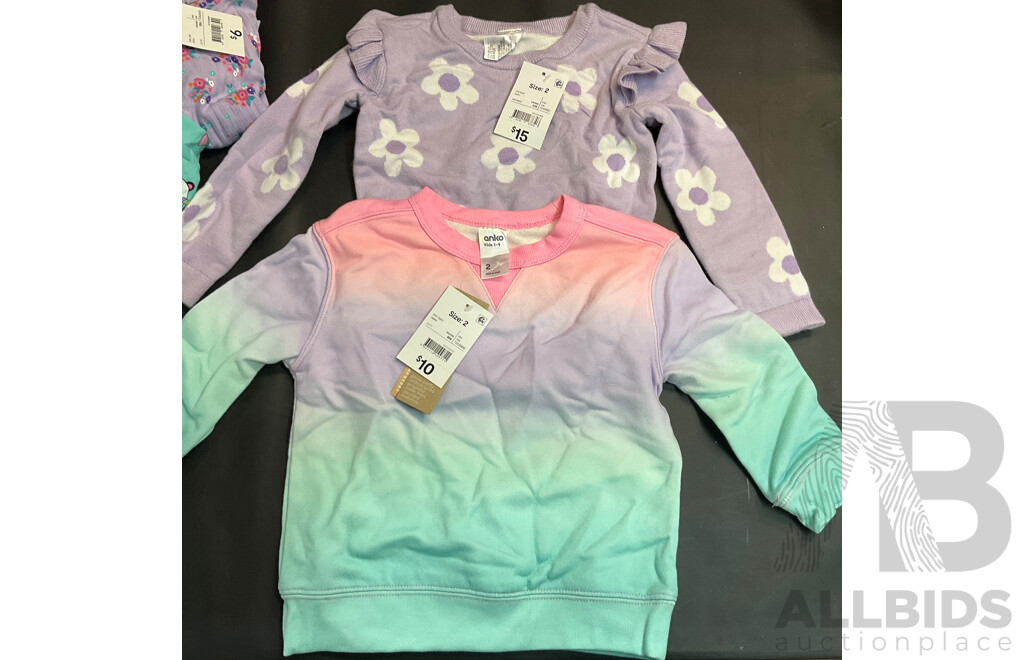 Petite Etoile Size 3 Tutu Dress with Assorted Anko Size 2 Girls Clothes & Suction Plate & Sippy Cup