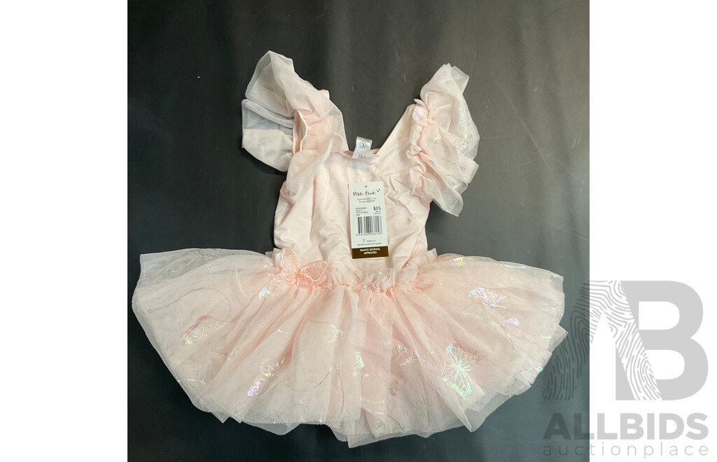 Petite Etoile Size 3 Tutu Dress with Assorted Anko Size 2 Girls Clothes & Suction Plate & Sippy Cup