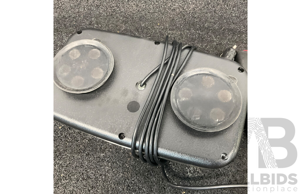 LED Roof Recovery Warning Light,  Full Boar Jump Starter Power Bank and Pair of Vehicle Seat Belt Buckle Stalks  - Lot of 3