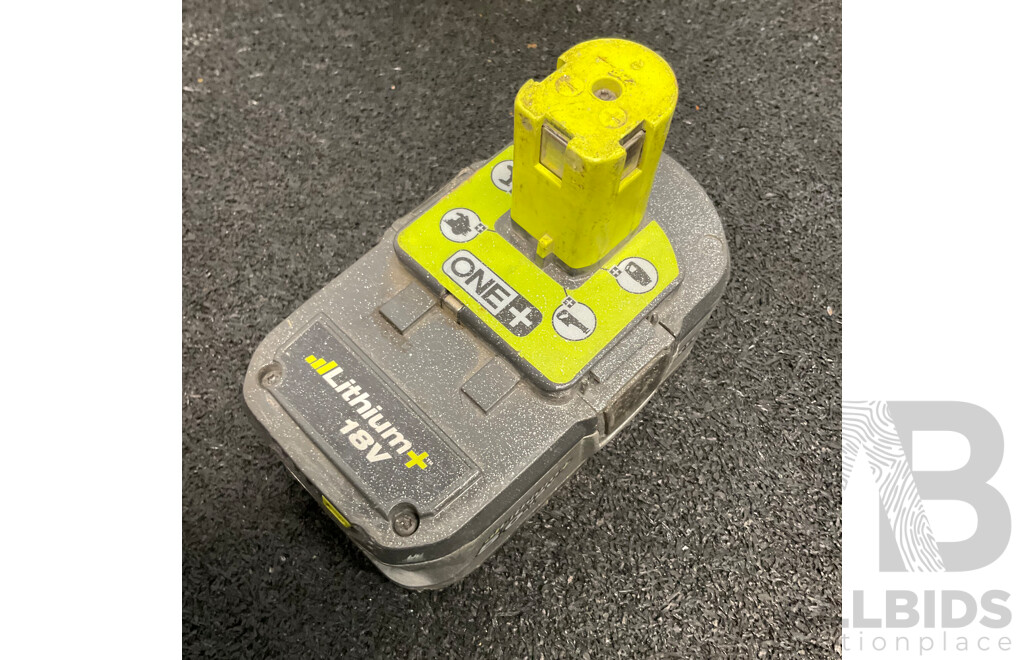RYOBI 18V Impact Driver (R18IDBL) with 5.0Ah Battery and MILWAUKEE Bit Sets  - Lot of 4