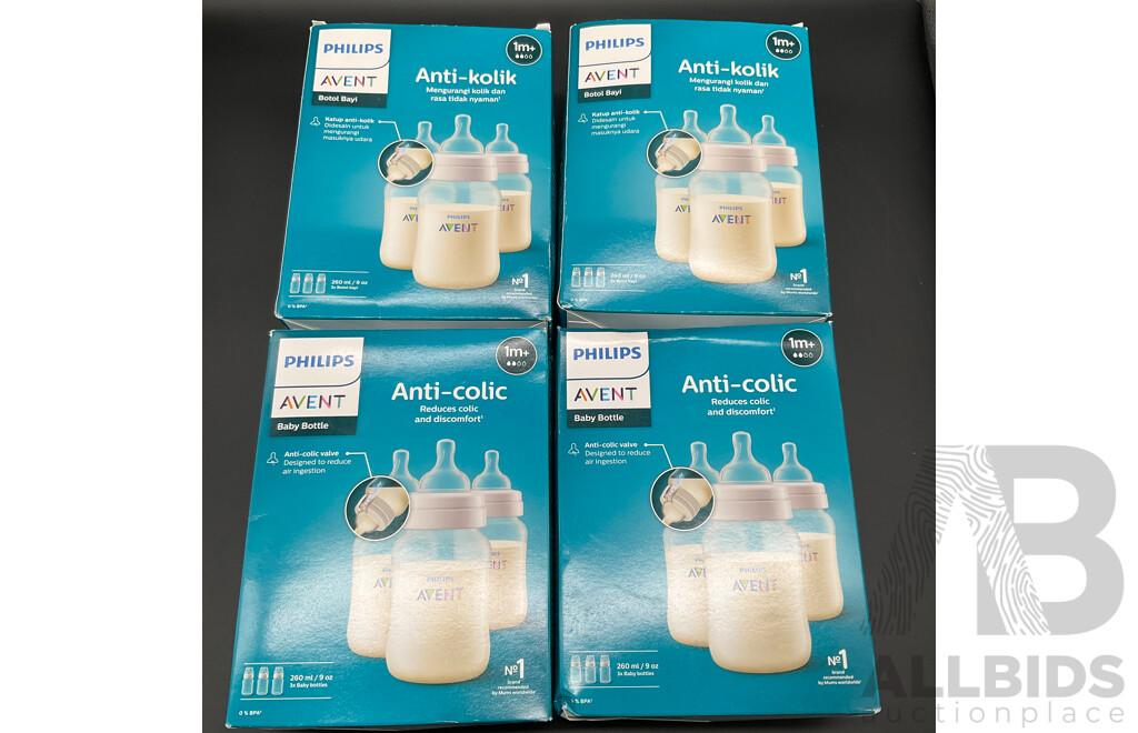 PHILIPS Avent Anti-Colic Feeding Bottle 3 Pack (4x), ANKO Quilt, Cup and Plate - Lot of 7