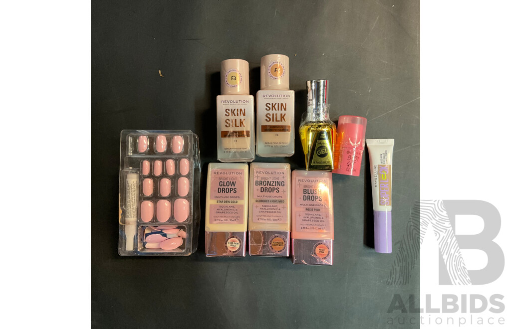 Assorted Cosmetics Items and Household Items