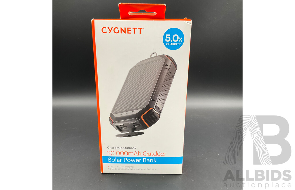 CYGNETT ChargeUp Outback 20,000mAh Outdoor Solar Power Bank