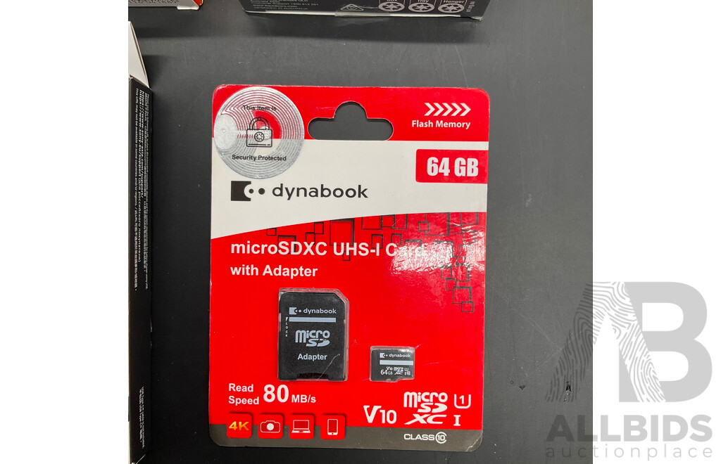 CYGNETT Power Bank, SONY and LIQUID EARS Earbuds and DYNABOOK 64GB Micro SDXC Card - Lot of 4