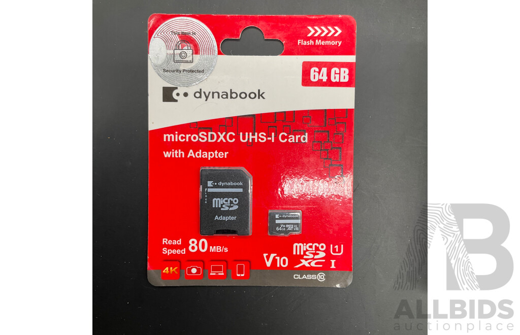 CYGNETT Power Bank, AIAIAI Pipe Earbuds, BELKIN Wall Charger and DYNABOOK 64GB Micro SDXC Card - Lot of 4