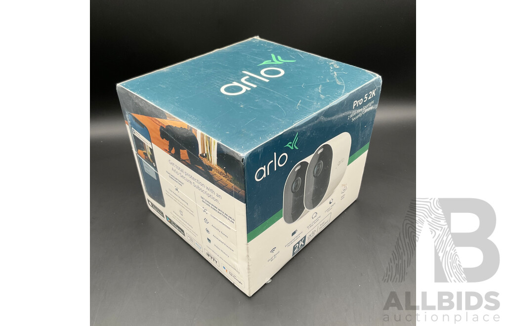 ARLO Pro 5 2K Spotlight Security Camera 2pack - ORP $499