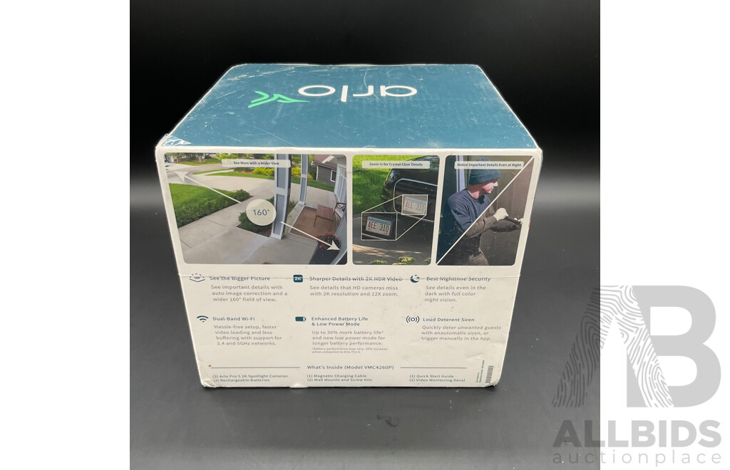 ARLO Pro 5 2K Spotlight Security Camera 2pack - ORP $499