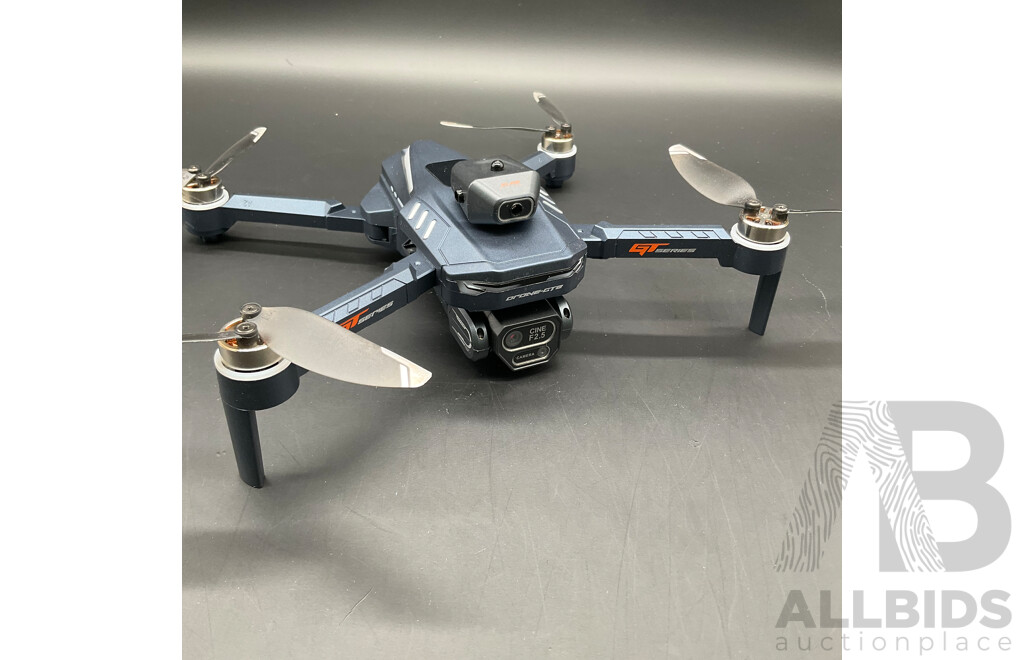 GT8 Series Foldable Drone and Two EMTEC Gold+ 32GB Memory Cards - Lot of 3