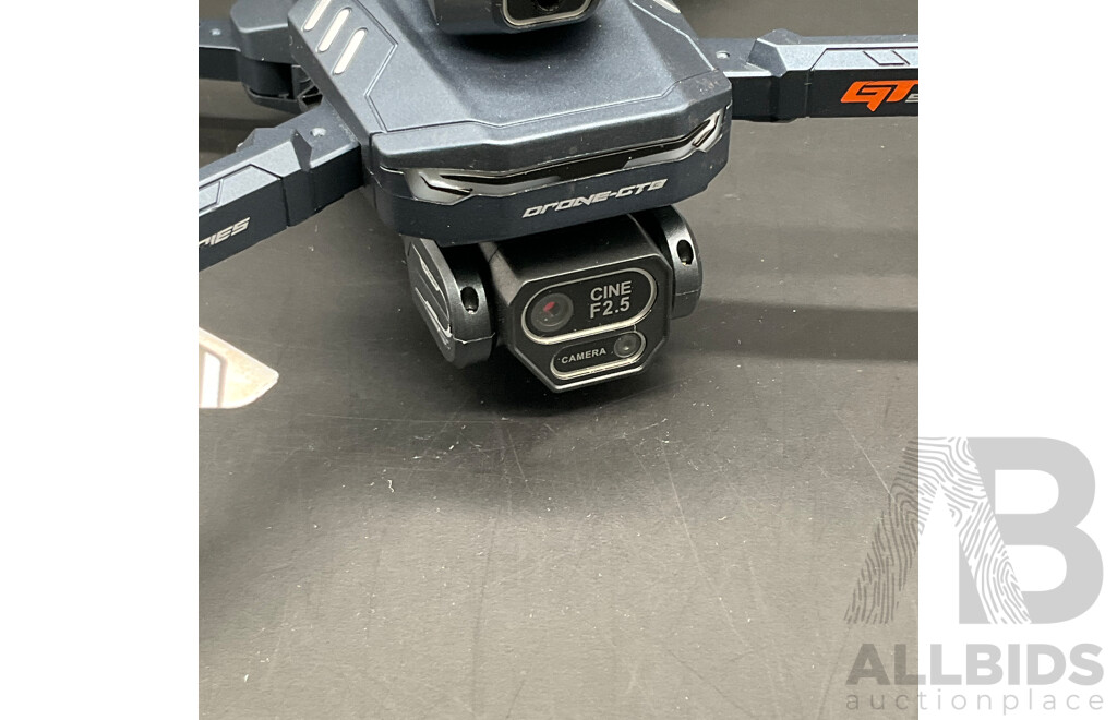 GT8 Series Foldable Drone and Two EMTEC Gold+ 32GB Memory Cards - Lot of 3