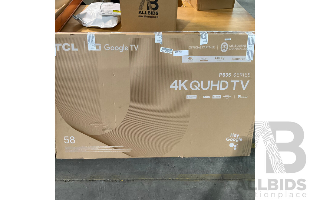 TCL 58 Inch P635 QUHD 4K Google TV  (58P635)