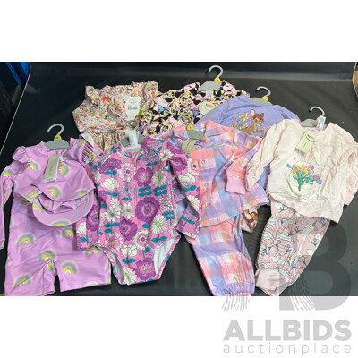 Assorted Girls' Size 2 Pajamas & Swimming Suit