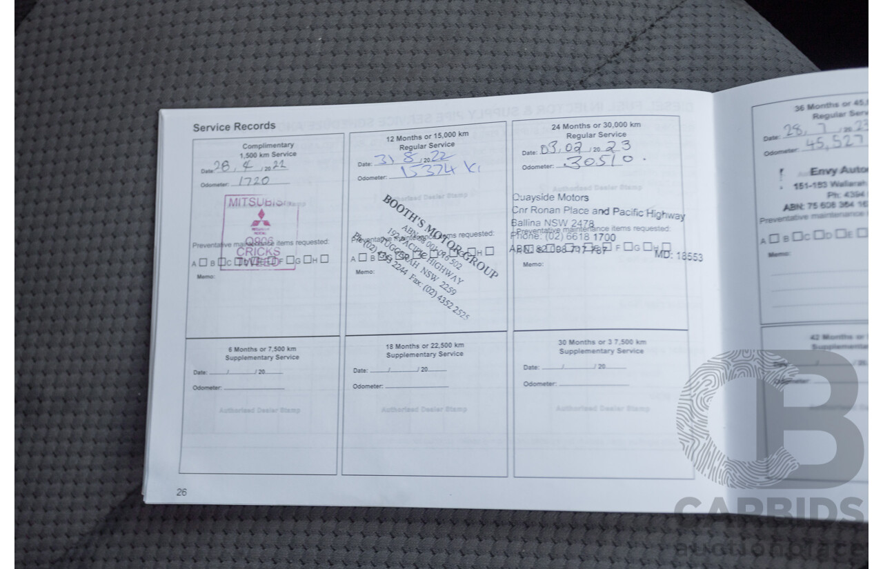 02/2022 Mitsubishi Triton GLX (4x4) MR MY22 Double Cab P/Up Graphite Grey Metallic Turbo Diesel 2.4L