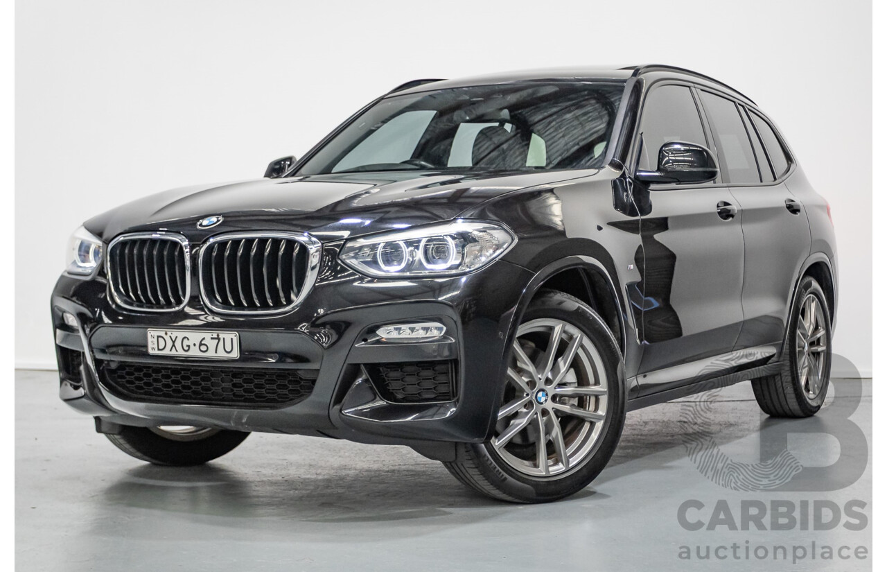 11/2018 BMW X3 xDrive20d M-Sport (4x4) G01 4d Wagon Black Sapphire Metallic Turbo Diesel 2.0L