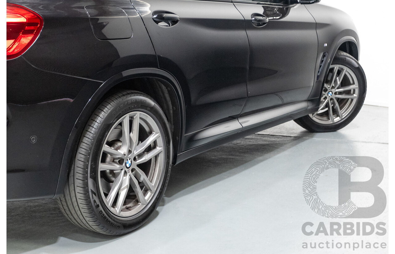 11/2018 BMW X3 xDrive20d M-Sport (4x4) G01 4d Wagon Black Sapphire Metallic Turbo Diesel 2.0L
