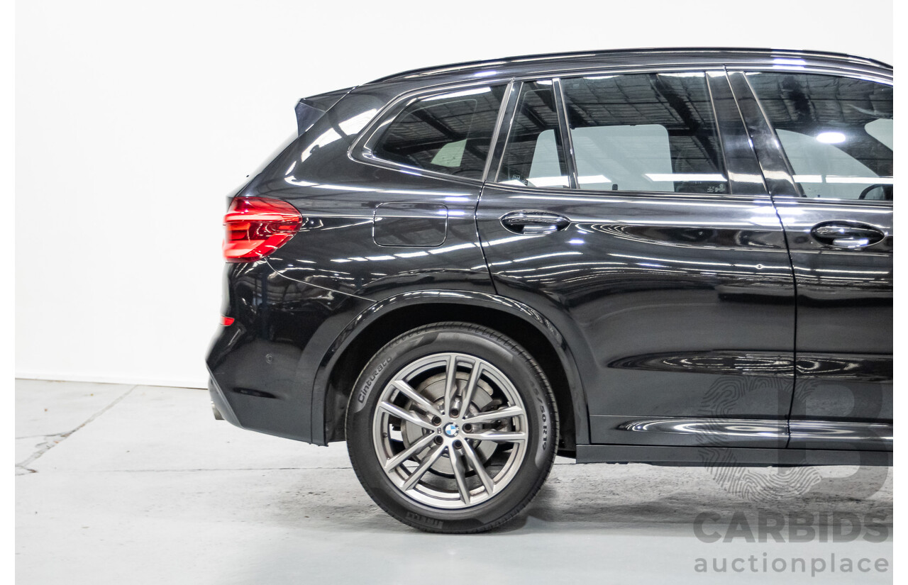 11/2018 BMW X3 xDrive20d M-Sport (4x4) G01 4d Wagon Black Sapphire Metallic Turbo Diesel 2.0L
