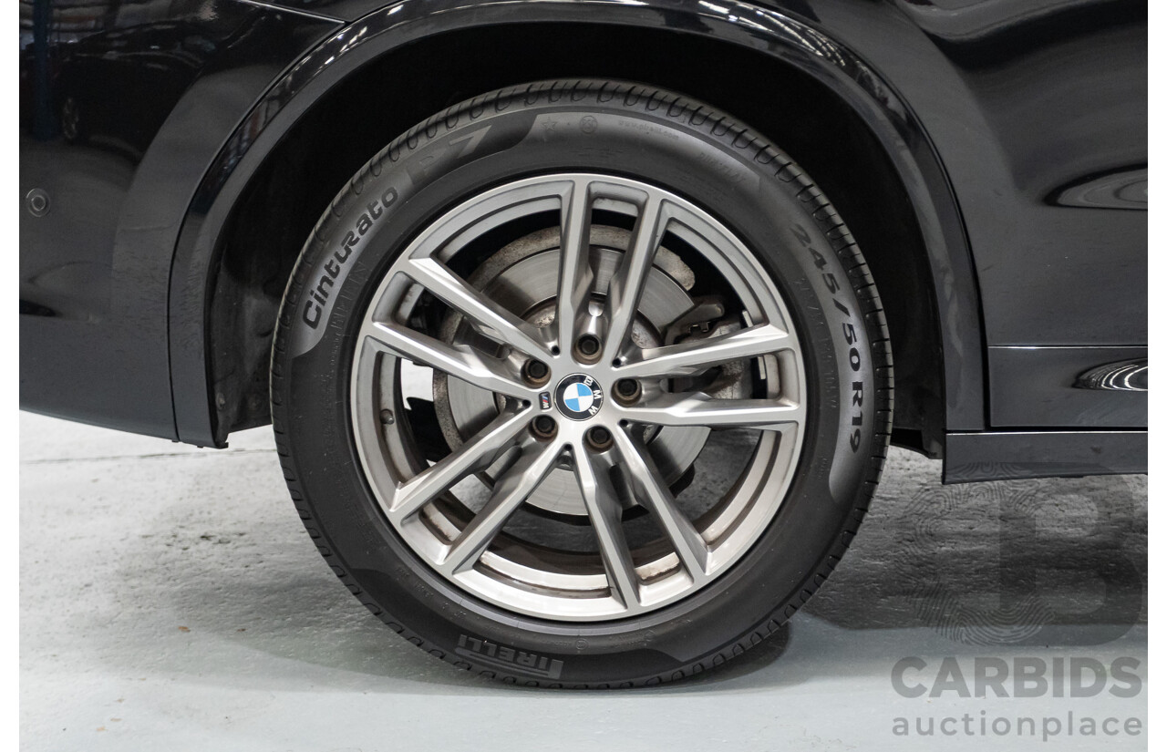 11/2018 BMW X3 xDrive20d M-Sport (4x4) G01 4d Wagon Black Sapphire Metallic Turbo Diesel 2.0L