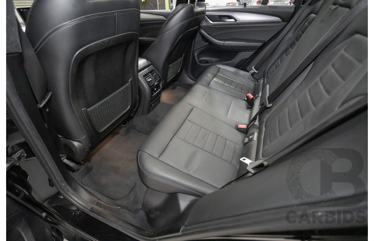 11/2018 BMW X3 xDrive20d M-Sport (4x4) G01 4d Wagon Black Sapphire Metallic Turbo Diesel 2.0L