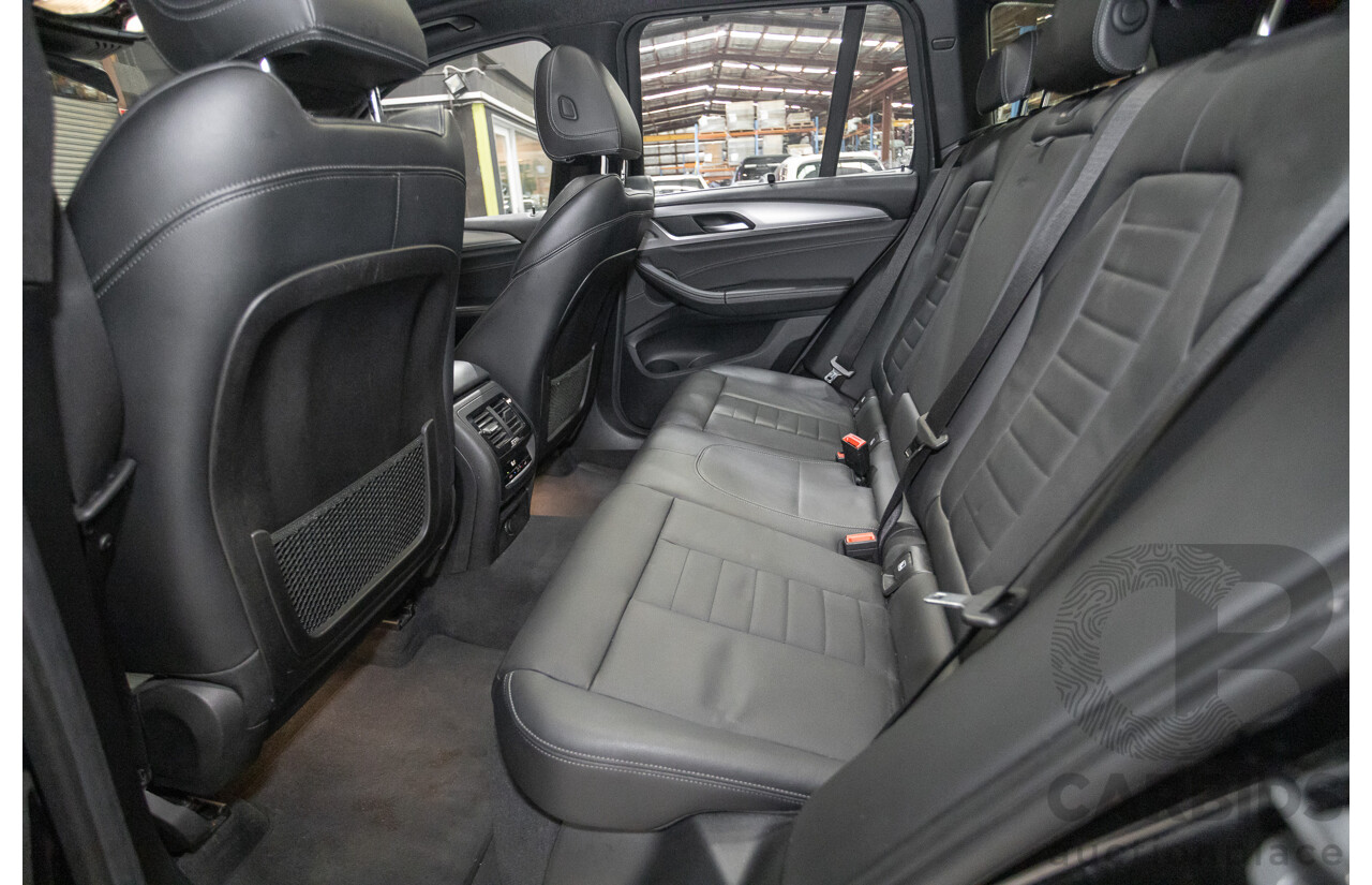 11/2018 BMW X3 xDrive20d M-Sport (4x4) G01 4d Wagon Black Sapphire Metallic Turbo Diesel 2.0L