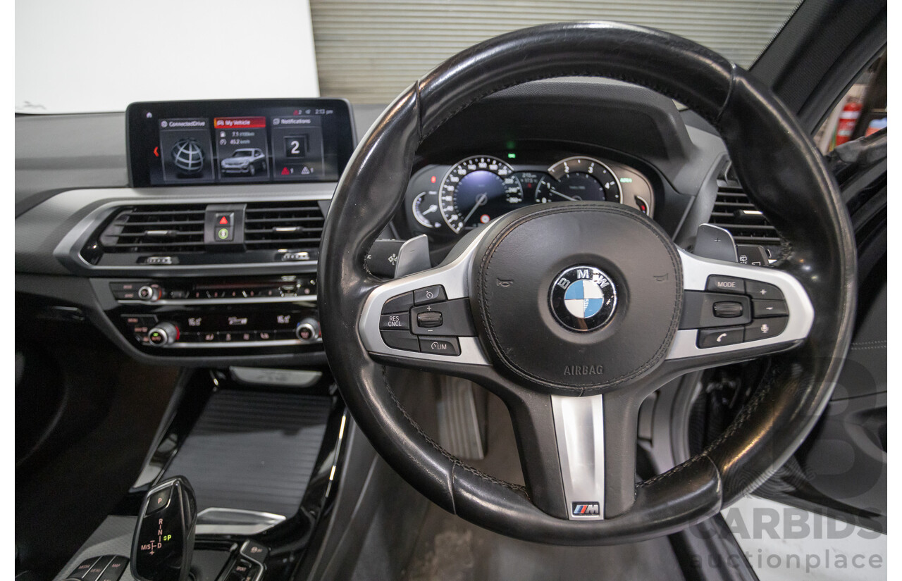11/2018 BMW X3 xDrive20d M-Sport (4x4) G01 4d Wagon Black Sapphire Metallic Turbo Diesel 2.0L