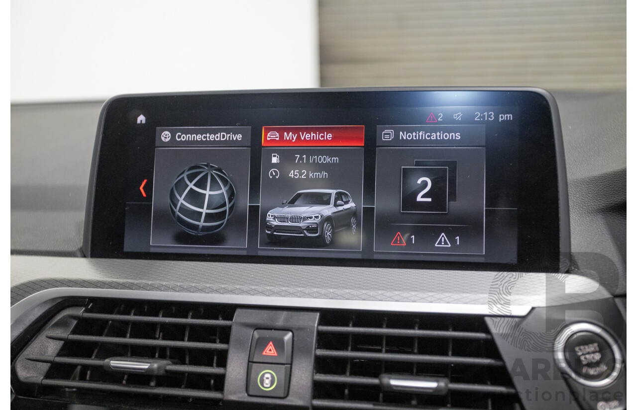 11/2018 BMW X3 xDrive20d M-Sport (4x4) G01 4d Wagon Black Sapphire Metallic Turbo Diesel 2.0L