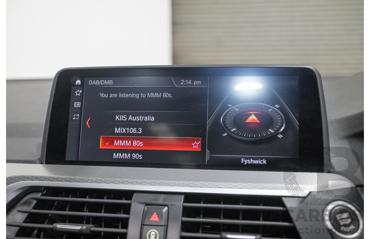 11/2018 BMW X3 xDrive20d M-Sport (4x4) G01 4d Wagon Black Sapphire Metallic Turbo Diesel 2.0L