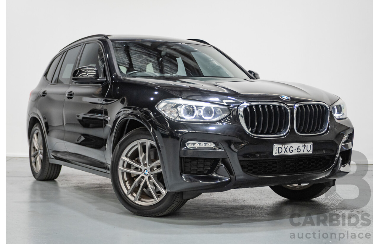 11/2018 BMW X3 xDrive20d M-Sport (4x4) G01 4d Wagon Black Sapphire Metallic Turbo Diesel 2.0L