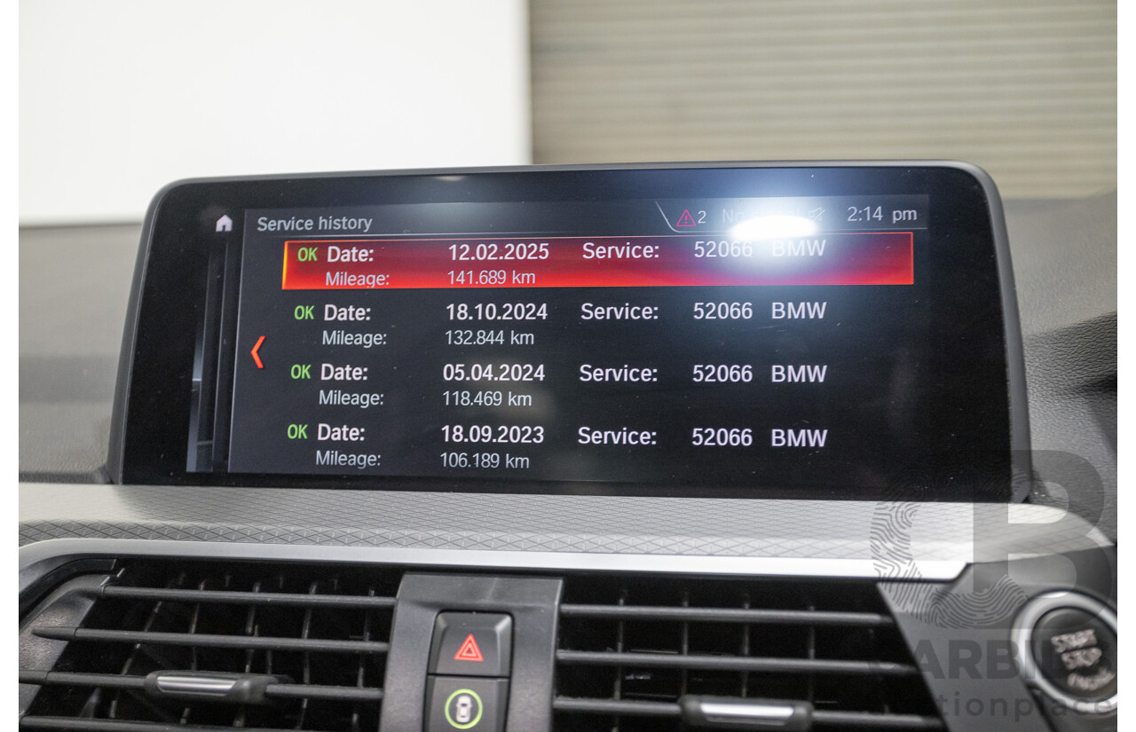 11/2018 BMW X3 xDrive20d M-Sport (4x4) G01 4d Wagon Black Sapphire Metallic Turbo Diesel 2.0L