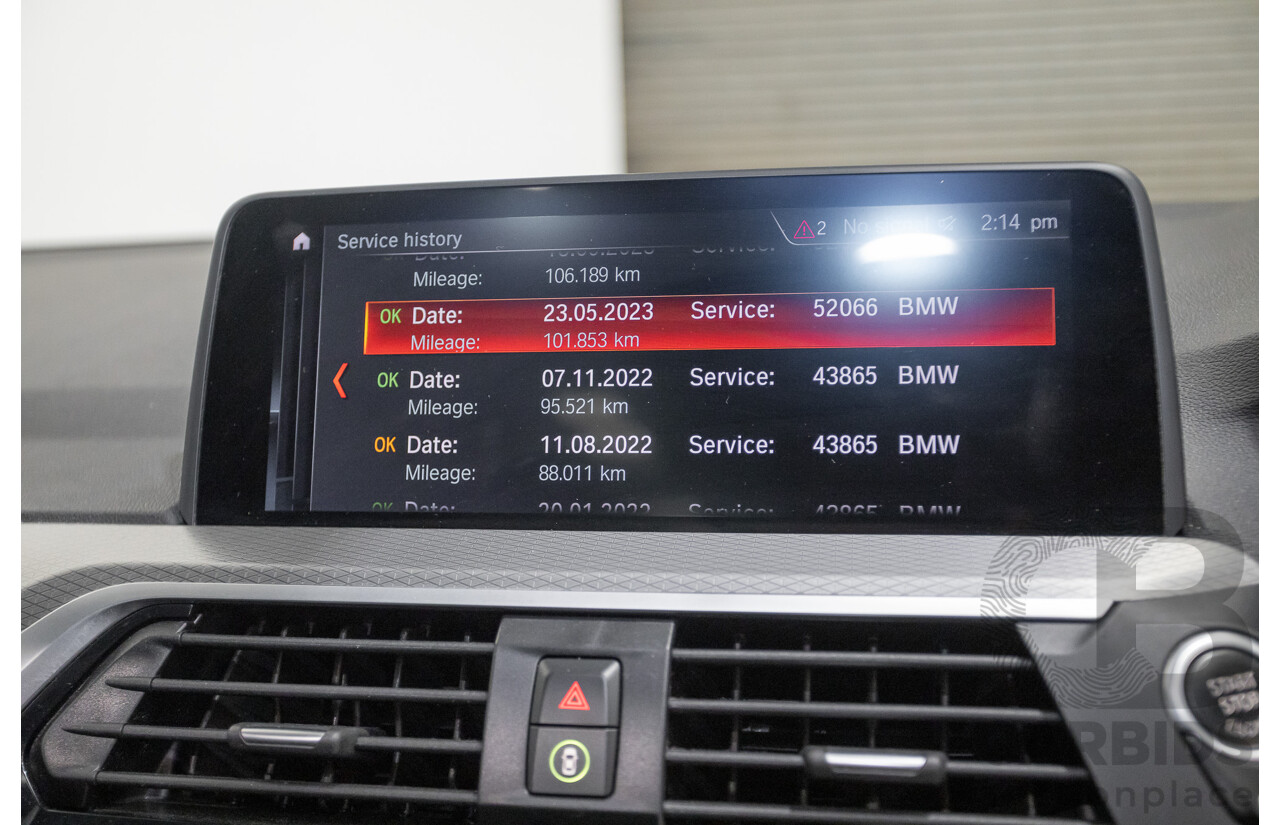 11/2018 BMW X3 xDrive20d M-Sport (4x4) G01 4d Wagon Black Sapphire Metallic Turbo Diesel 2.0L