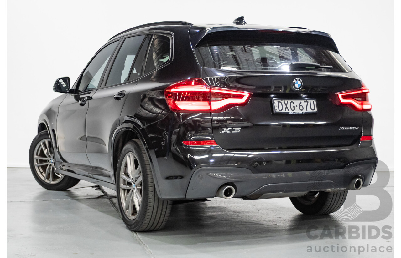 11/2018 BMW X3 xDrive20d M-Sport (4x4) G01 4d Wagon Black Sapphire Metallic Turbo Diesel 2.0L
