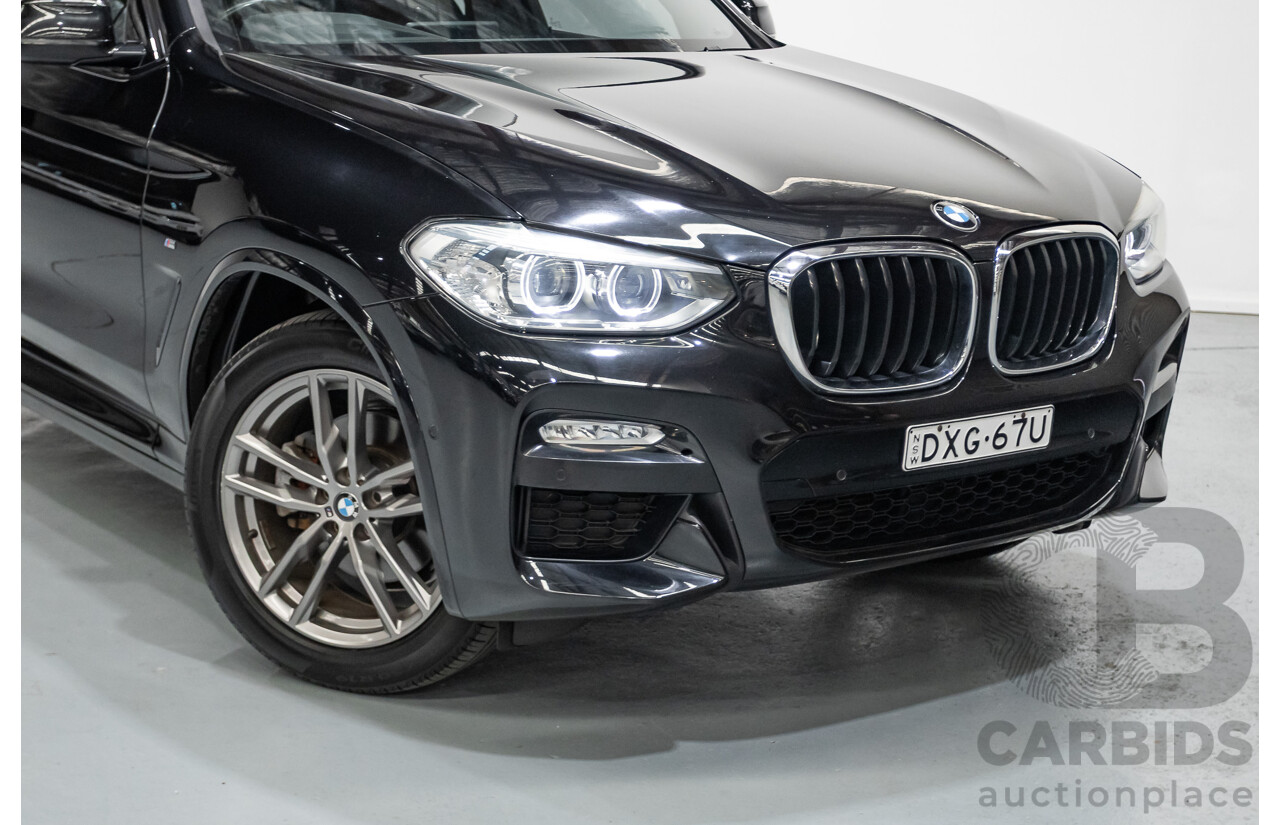 11/2018 BMW X3 xDrive20d M-Sport (4x4) G01 4d Wagon Black Sapphire Metallic Turbo Diesel 2.0L