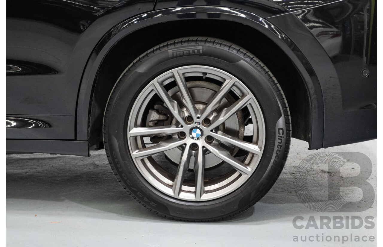 11/2018 BMW X3 xDrive20d M-Sport (4x4) G01 4d Wagon Black Sapphire Metallic Turbo Diesel 2.0L
